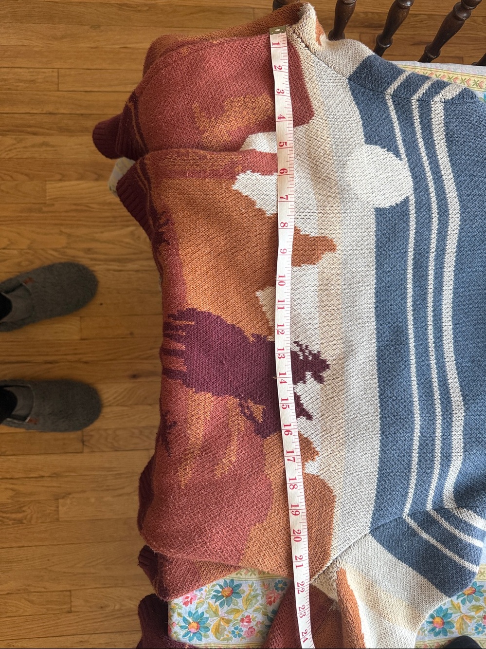 Pendleton Scenic Jacquard Shawl-Collar Cardigan in Blue, Rust, Cream, Burgundy - Picture 9 of 10